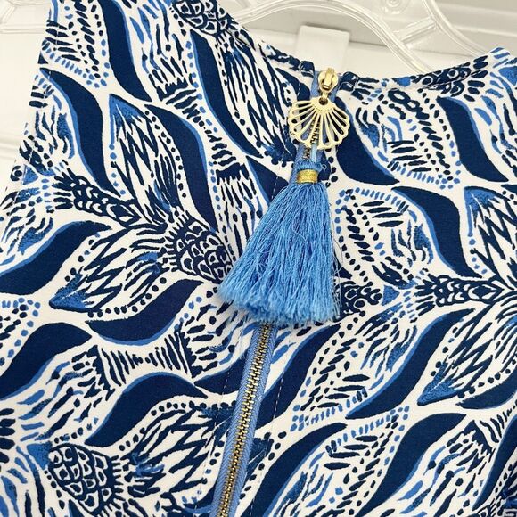 Lilly Pulitzer Womens Blue Mermaids Tail Kelby Stretch Shift Dress Size 00 - Picture 5 of 8